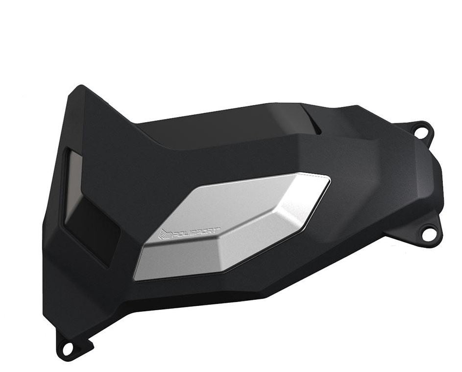 POLISPORT CLUTCH COVER YAMAHA T7/MT07/XSR700 - BLACK/SILVER
