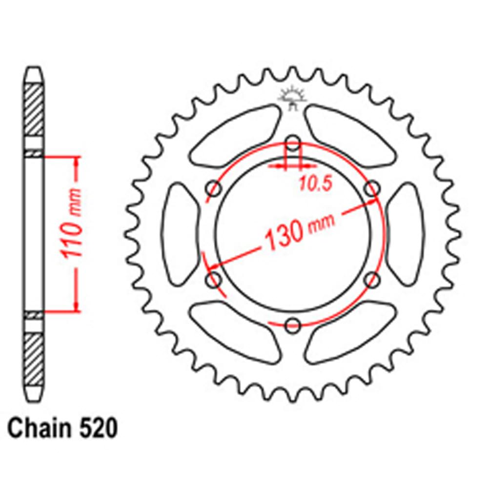 REAR SPROCKET - STEEL 520 PITCH