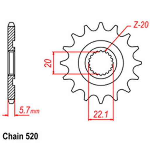 FRONT SPROCKET - STEEL